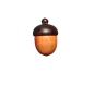 Preview: Small wooden acorn
