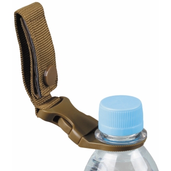 Bottle holder, black, for belt and Molle-System - coyote tan