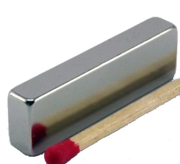 Quadermagnet 40 mm x 12 mm x 6 mm