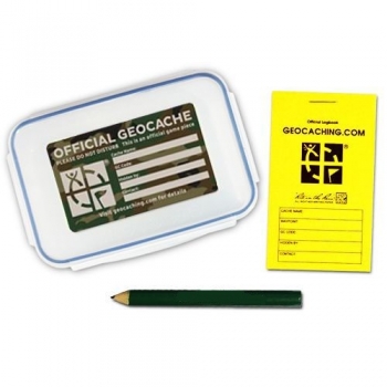 Geocache mit Logbuch und Bleistift - 470ml