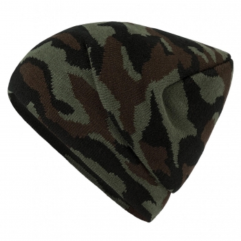 Camouflage Beanie - Olive/brown
