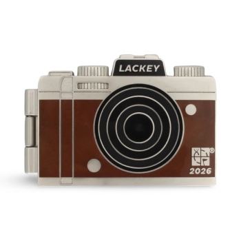 Preview: 2026 Lackey Geocoin & Tag Set - Nickel Finish