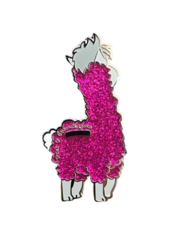 Alpaka Geocoin - pink glitter