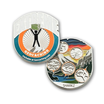 Landsharkz Extreme Geocaching Geocoin