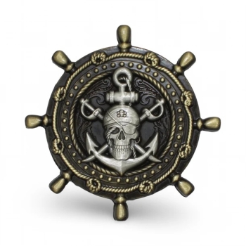 Preview: 2026 Pirate Geocoin – Ship Wheel