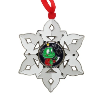 Preview: 2025 Snowflake Ornament Geocoin - Signal the Frog®