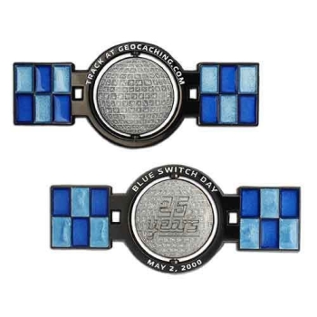 2025 Blue Switch Spinner Geocoin