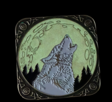 Mystic Wolf Geocoin - Magic Wolf (glow)