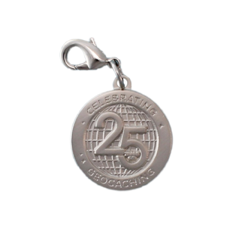 25 Years of Geocaching Nano Geocoin/Charm