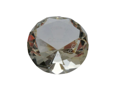 4 cm glass diamond - clear