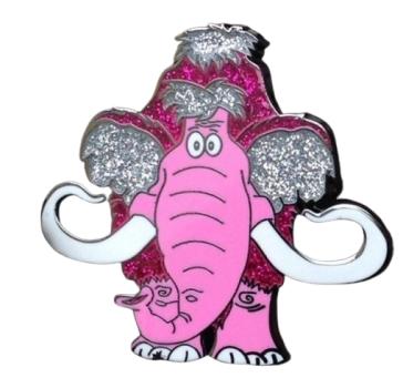 Manni the Mammoth Geocoin - pink