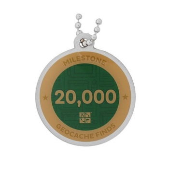 Milestone Geocoin and Tag Set - 20.000 Finds