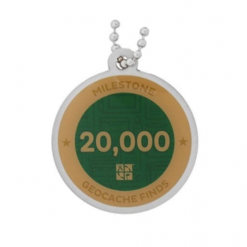 Milestone Geocoin und Tag Set - 20.000 Finds