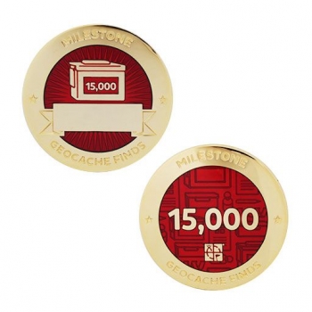 Milestone Geocoin and Tag Set - 15.000 Finds