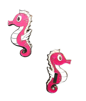 Little Seahorse Geocoin - pink glitzer
