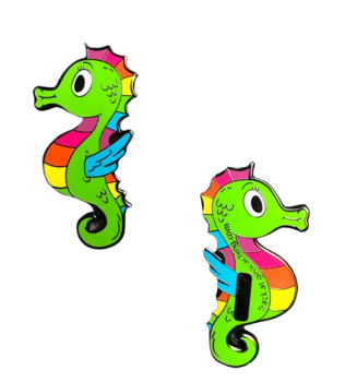 Little Seahorse Geocoin - rainbow