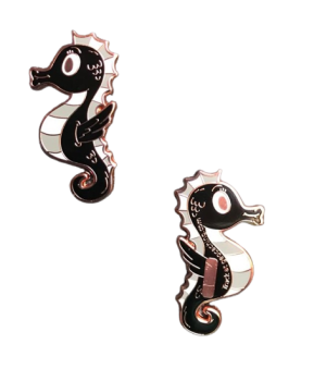 Little Seahorse Geocoin - black