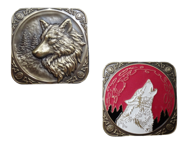 Mystic Wolf Geocoin - Magic Wolf (glow)