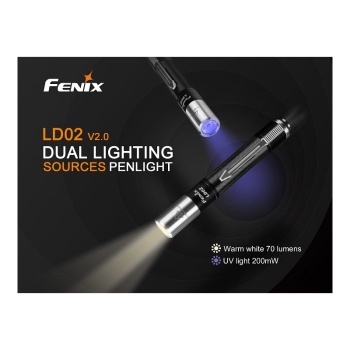 Fenix LD02 V2.0 LED Taschenlampe weißes + UV Licht