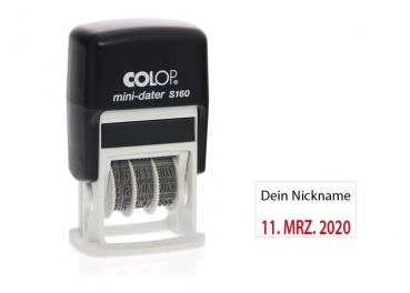 Datumstempel mit Nickname