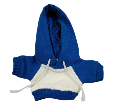 Hoodie for XS Micro Signal - blue/white