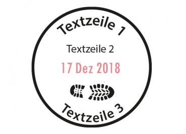 Runder Datumstempel mit Abdeckung - 30mm