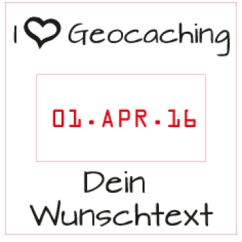 Preview: Geocaching Stempel mit einstellbaren Datum