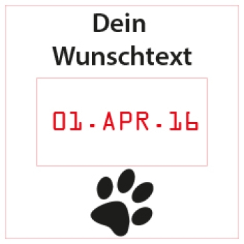 Preview: Geocaching Stempel mit einstellbaren Datum