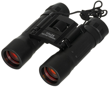 Binocular, foldable, 10x25 - black