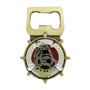 Golden Hint Bottle Opener Geocoin - Arabian Sea