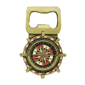 Golden Hint Bottle Opener Geocoin - Arabian Sea