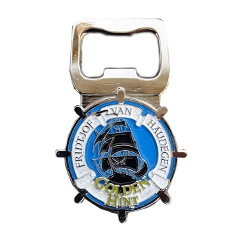 Golden Hint Bottle Opener Geocoin - Arctic Sea