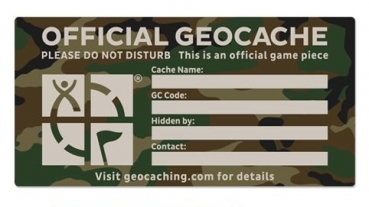 Large Cache Label - Green Camo