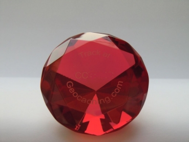 6 cm Glasdiamant - Rot