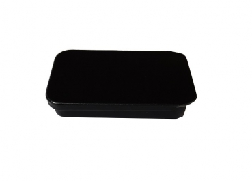 Flat magnetic metal can - black