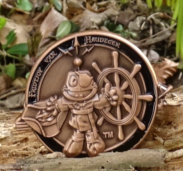 Fridtjof van Haudegen Pin - antik kupfer