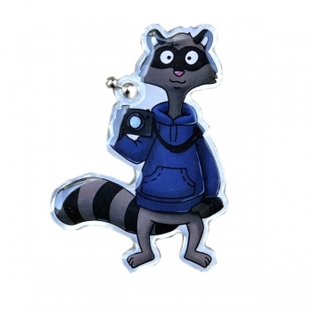 GeoPets Travel Tag - Chris the racoon