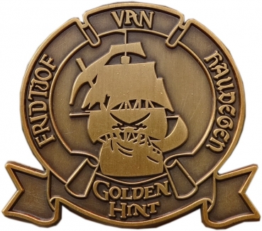 Crew of Golden Hint Geocoin - 6er Set