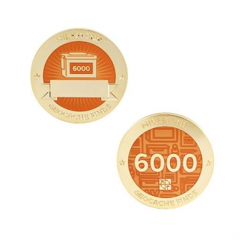 Milestone Geocoin und Tag Set - 6000 Finds