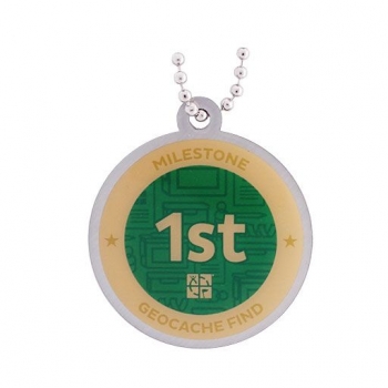 Milestone Geocoin und Tag Set - 1st Find