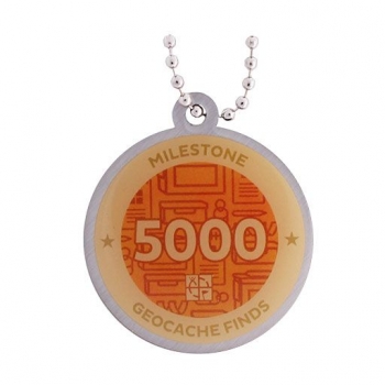 Milestone Geocoin und Tag Set - 5000 Finds