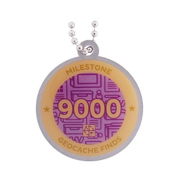 Milestone Geocoin and Tag Set - 9000 Finds