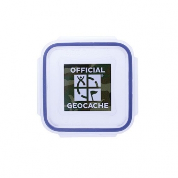 Official XX-Small Geocache with Log Strips - Green Camo