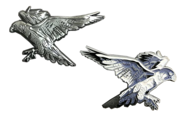 Spirit of Hawks Geocoin - antique silver