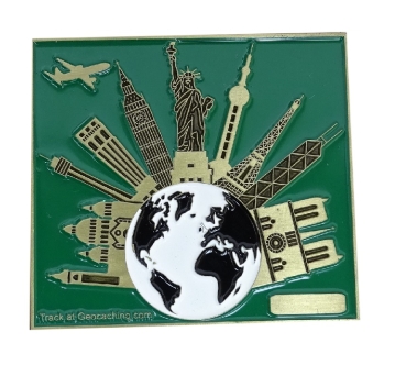 Tor zur Welt Geocoin - Antik Bronze