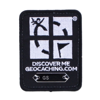 Geocaching Trackable Patch - Schwarz