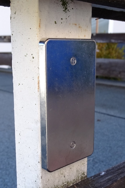 Abdeckplatte Cacheversteck - silber