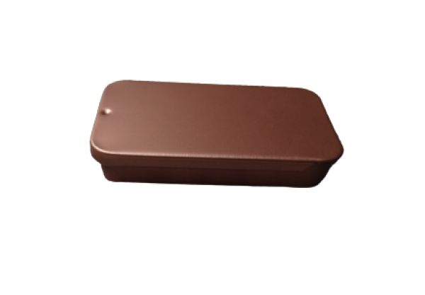 Flat magnetic metal can - copper