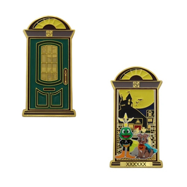 Trick-or-Treat-Geocoin-Set (2 Trackables) – Grüne Tür