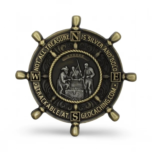 2026 Pirate Geocoin – Ship Wheel